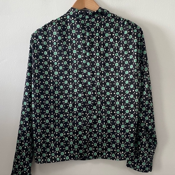 Zara Print Contemporary Long Sleeve Blouse FIRM PRICE - Picture 9 of 10